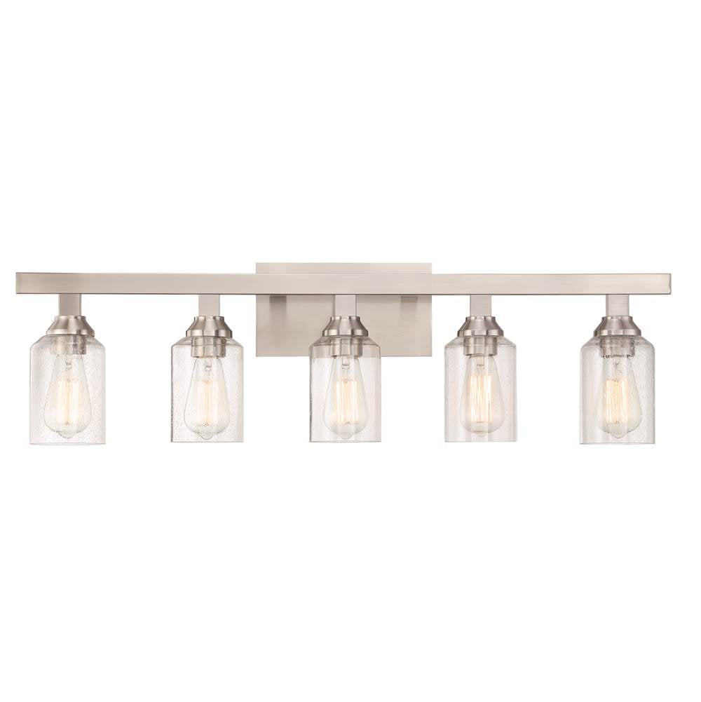 Craftmade 53105-BNK Brushed Polished Nickel Chicago 5 Light Vanity In Brushed Polished Nickel Image 4