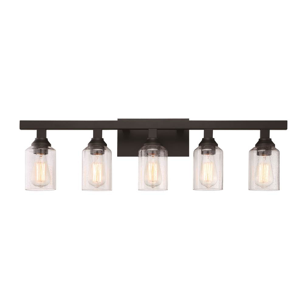 Craftmade 53105-FB Flat Black Chicago 5 Light Vanity In Flat Black Image 4