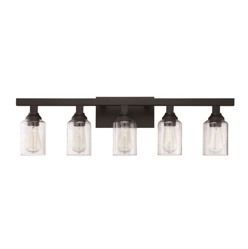 Craftmade 53105-FB Flat Black Chicago 5 Light Vanity In Flat Black Image 3