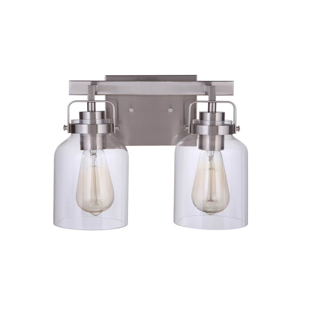 Craftmade Foxwood 2 Light Vanity In Brushed Polished Nickel