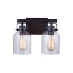 Craftmade 53602-FBDT Flat Black,Dark Teak Foxwood 2 Light Vanity In Flat Black/dark Teak Image 2