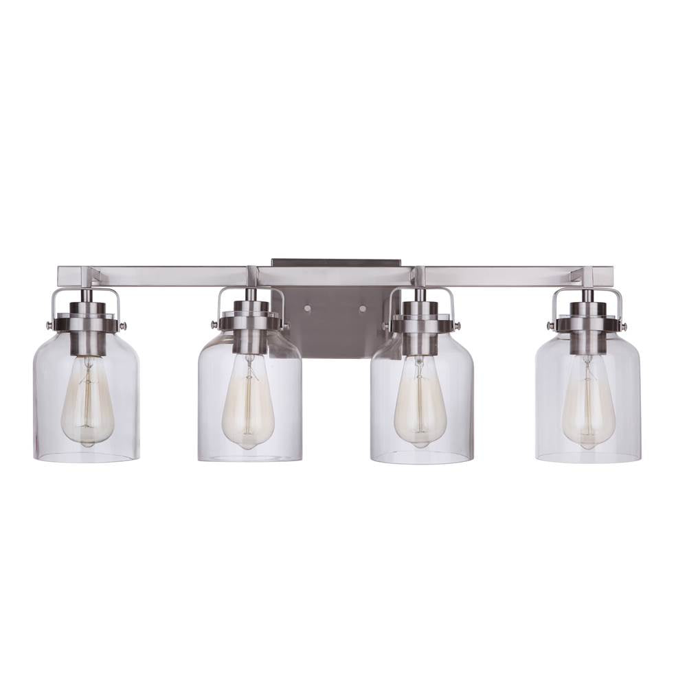 Craftmade Foxwood 4 Light Vanity In Brushed Polished Nickel