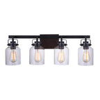 Craftmade 53604-FBDT Flat Black,Dark Teak Foxwood 4 Light Vanity In Flat Black/dark Teak Image 2