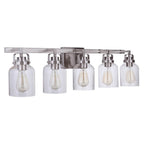 Craftmade 53605-BNK Brushed Polished Nickel Foxwood 5 Light Vanity In Brushed Polished Nickel Image 1