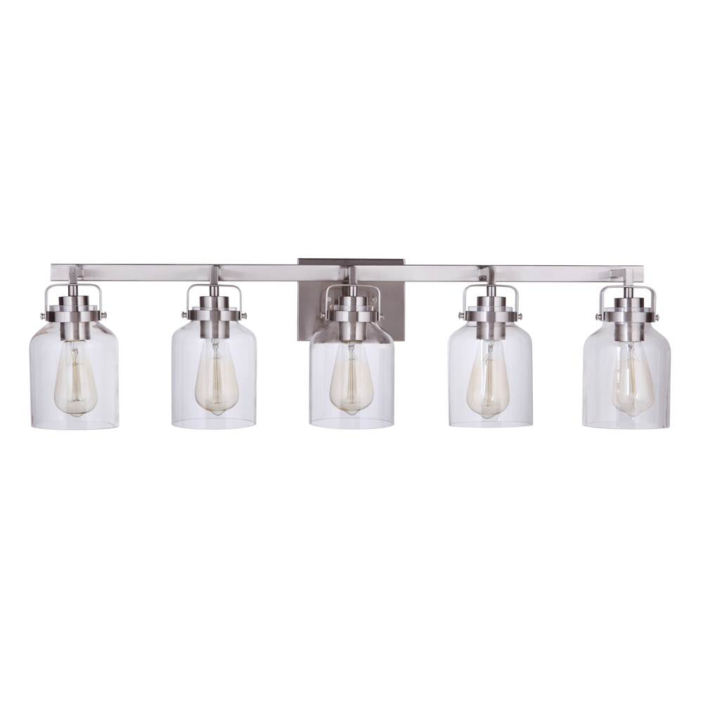 Craftmade Foxwood 5 Light Vanity In Brushed Polished Nickel