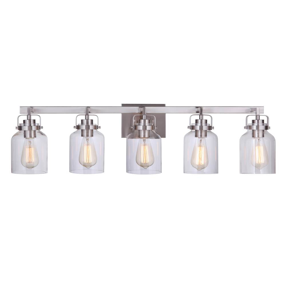 Craftmade 53605-BNK Brushed Polished Nickel Foxwood 5 Light Vanity In Brushed Polished Nickel Image 2