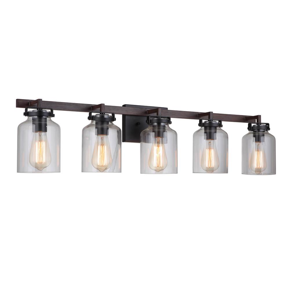 Craftmade Foxwood 5 Light Vanity In Brushed Polished Nickel