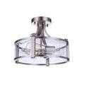 Craftmade Elliot 3 Light Semi Flush In Brushed Polished Nickel