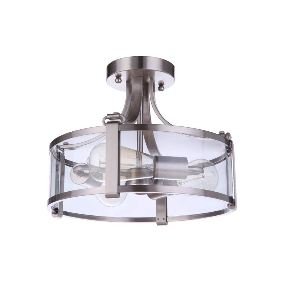 Craftmade Elliot 3 Light Semi Flush In Brushed Polished Nickel