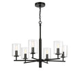 Craftmade Hailie 6 Light Chandelier In Flat Black