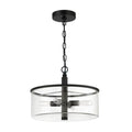 Craftmade Hailie 4 Light Convertible Semi Flush In Flat Black