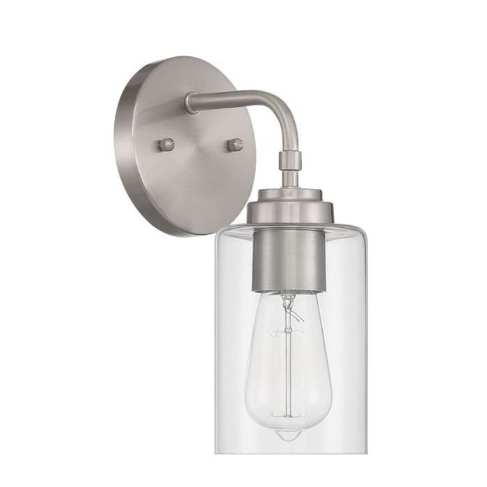 Craftmade Stowe 1 Light Wall Sconce In Brushed Polished Nickel