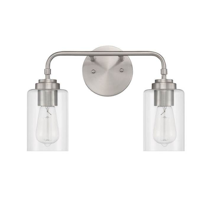 Craftmade Stowe 2 Light Vanity In Brushed Polished Nickel
