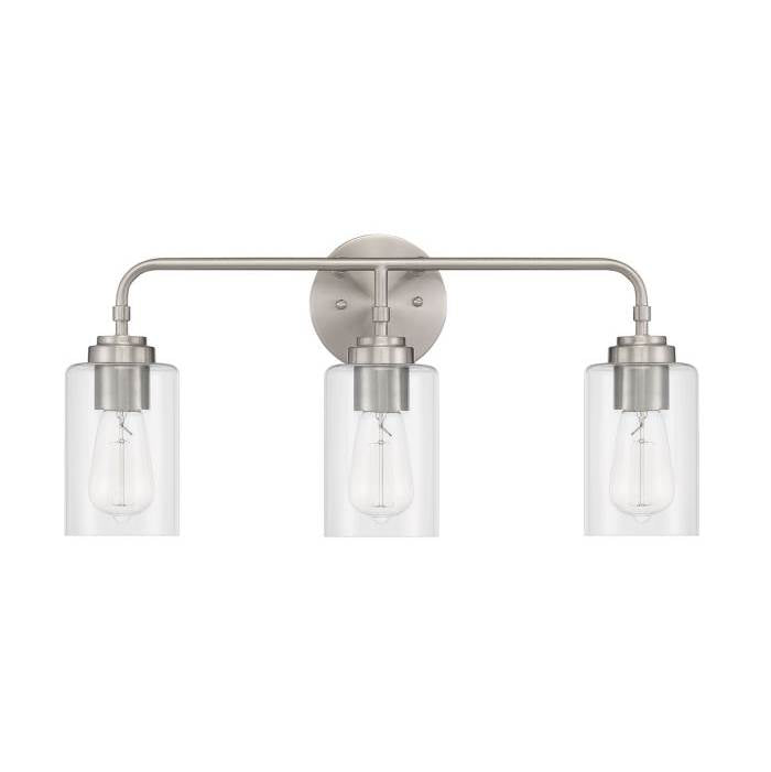 Craftmade Stowe 3 Light Vanity In Brushed Polished Nickel