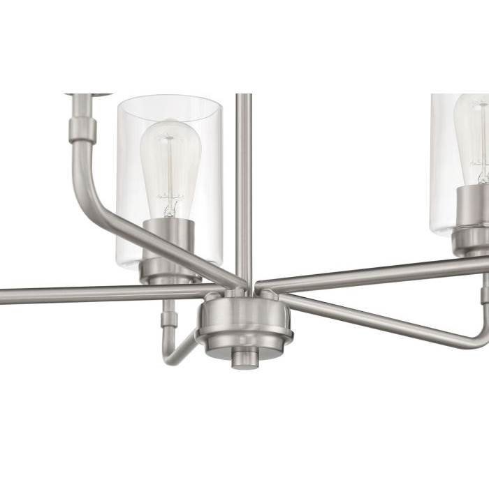 Craftmade 56025-BNK Brushed Polished Nickel Stowe 5 Light Chandelier In Brushed Polished Nickel Image 2