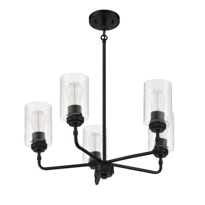 Craftmade Stowe 5 Light Chandelier In Brushed Polished Nickel