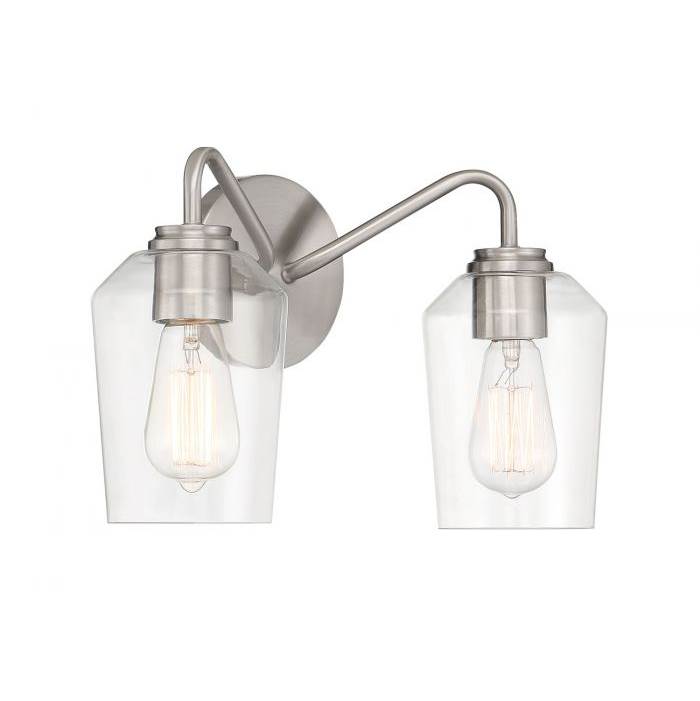 Craftmade 56102-BNK Brushed Polished Nickel Shayna 2 Light Vanity In Brushed Polished Nickel Image 1