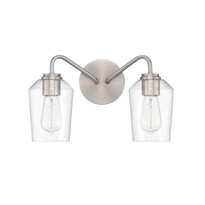 Craftmade Shayna 2 Light Vanity In Brushed Polished Nickel