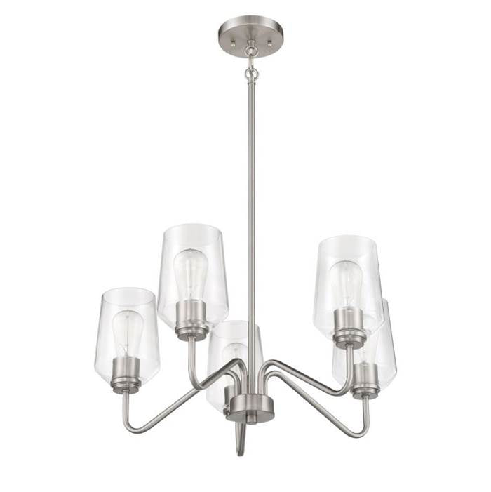Craftmade Shayna 5 Light Chandelier In Brushed Polished Nickel
