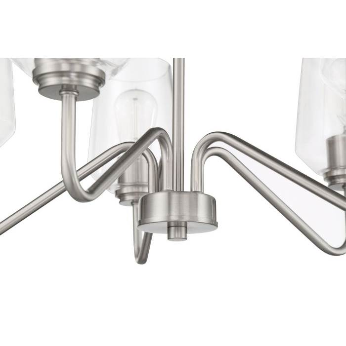 Craftmade 56125-BNK Brushed Polished Nickel Shayna 5 Light Chandelier In Brushed Polished Nickel Image 2