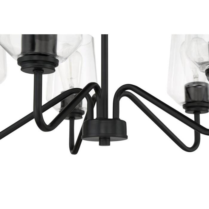 Craftmade 56125-FB Flat Black Shayna 5 Light Chandelier In Flat Black Image 2