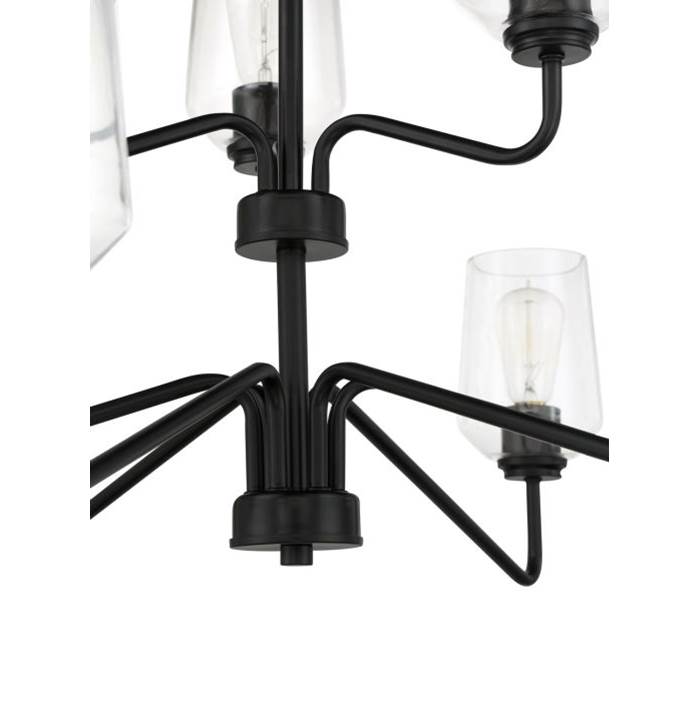 Craftmade 56129-FB Flat Black Shayna 9 Light Chandelier In Flat Black Image 2