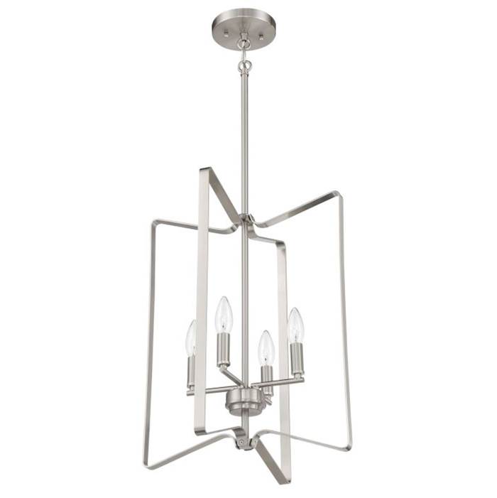 Craftmade Shayna 4 Light Foyer In Brushed Polished Nickel