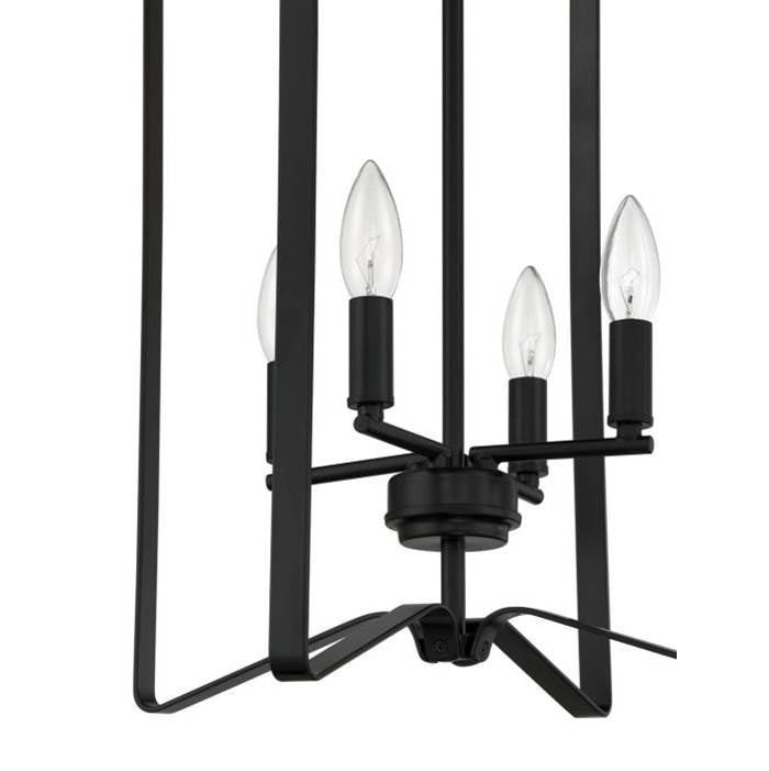 Craftmade 56134-FB Flat Black Shayna 4 Light Foyer In Flat Black Image 2