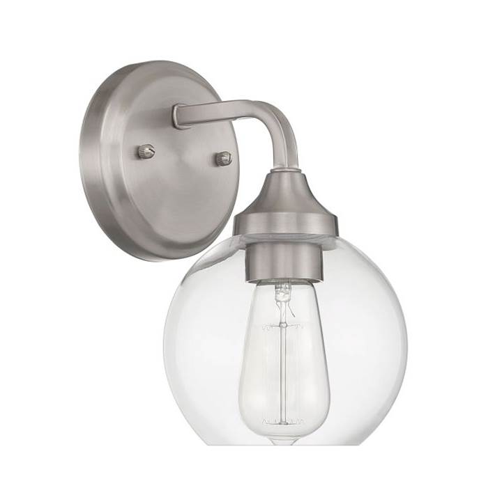 Craftmade Glenda 1 Light Wall Sconce In Brushed Polished Nickel