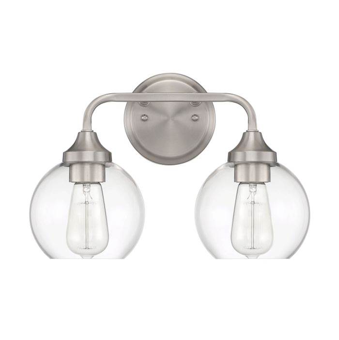 Craftmade Glenda 2 Light Vanity In Brushed Polished Nickel