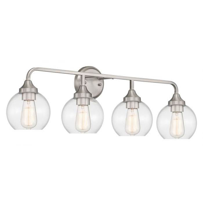 Craftmade 56204-BNK Brushed Polished Nickel Glenda 4 Light Vanity In Brushed Polished Nickel Image 1