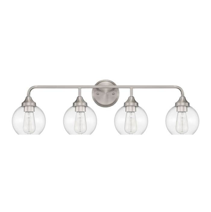 Craftmade Glenda 4 Light Vanity In Brushed Polished Nickel