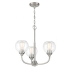 Craftmade 56223-BNK Brushed Polished Nickel Glenda 3 Light Chandelier In Brushed Polished Nickel Image 1