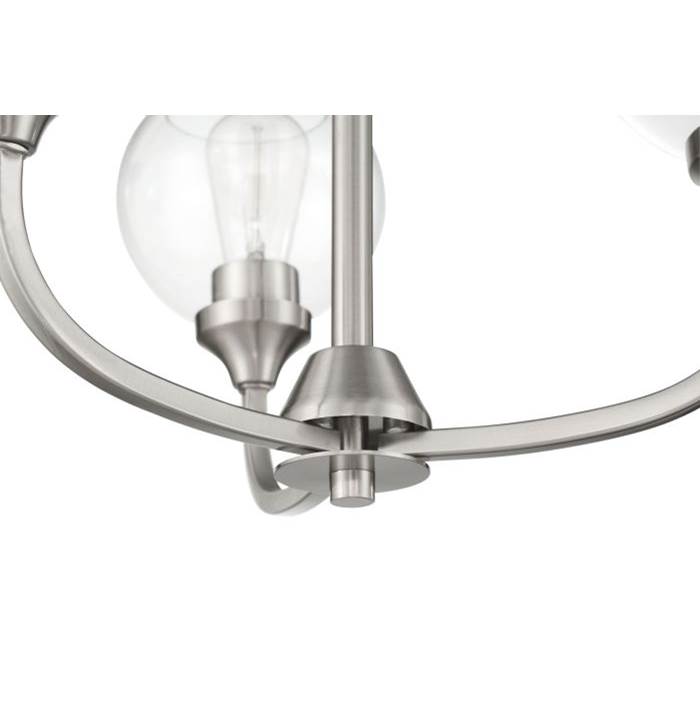 Craftmade 56223-BNK Brushed Polished Nickel Glenda 3 Light Chandelier In Brushed Polished Nickel Image 2