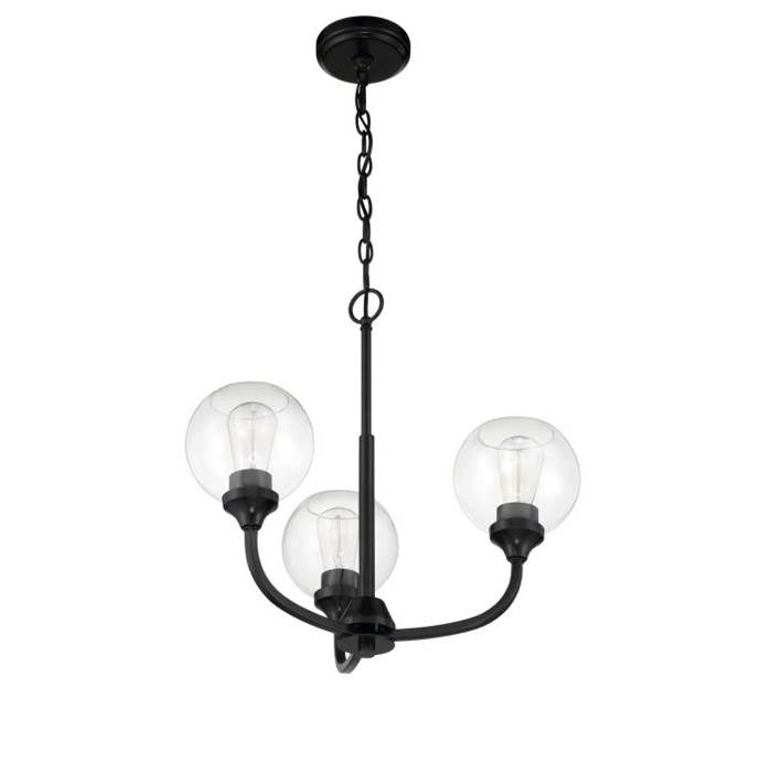 Craftmade Glenda 3 Light Chandelier In Brushed Polished Nickel