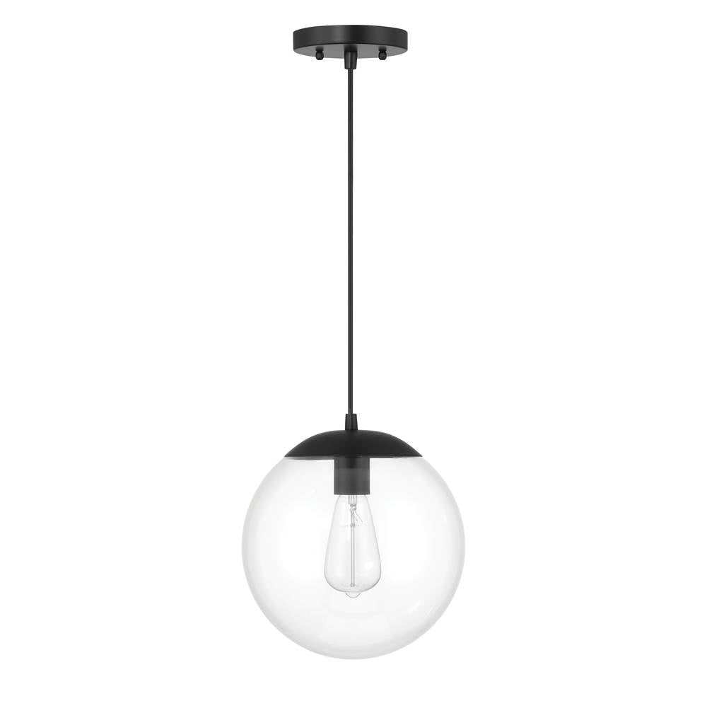 Craftmade 56891-FB Flat Black Gaze 10'' 1 Light Pendant In Flat Black Image 3
