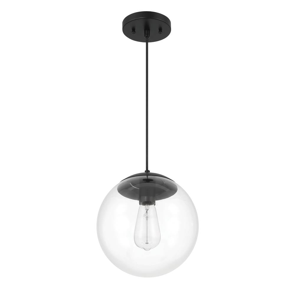 Craftmade 56891-FB Flat Black Gaze 10'' 1 Light Pendant In Flat Black Image 2