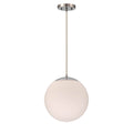 Craftmade Gaze 1 Light 12'' Pendant In Chrome (white Glass)