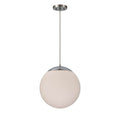 Craftmade Gaze 1 Light 14'' Pendant In Chrome (white Glass)