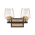 Craftmade Avante Grand Avante Grand 2 Light Vanity In Flat Black/satin Brass