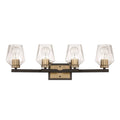 Craftmade Avante Grand Avante Grand 4 Light Vanity In Flat Black/satin Brass