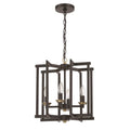 Craftmade Avante Grand Avante Grand 4 Light Cage Foyer In Flat Black/satin Brass