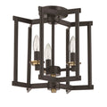 Craftmade Avante Grand Avante Grand 3 Light Cage Convertible Semi Flush/pendant In Flat Black/satin Brass