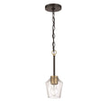 Craftmade Avante Grand Avante Grand 1 Light Mini Pendant In Flat Black/satin Brass
