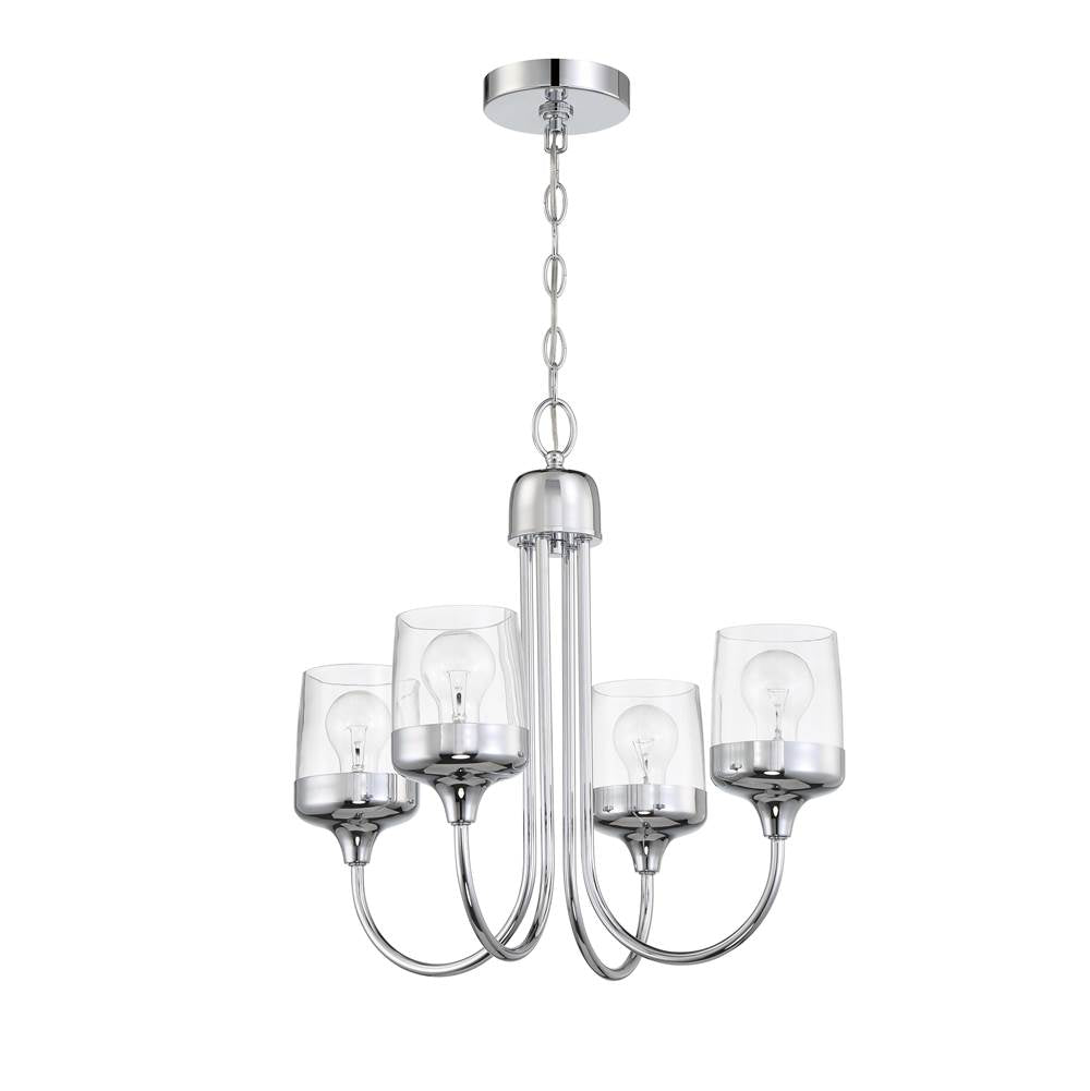 Craftmade Wrenn 4 Light Chandelier In Chrome