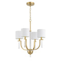 Craftmade Fortuna 4 Light Chandelier In Satin Brass