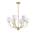 Craftmade Fortuna 6 Light Chandelier In Satin Brass