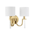Craftmade Fortuna 2 Light Wall Sconce In Satin Brass