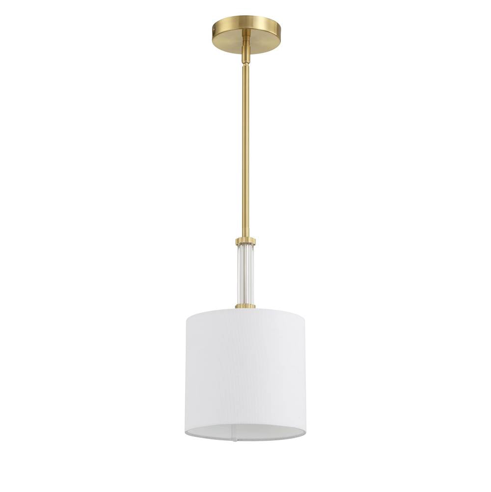 Craftmade Fortuna 1 Light Mini Pendant In Satin Brass