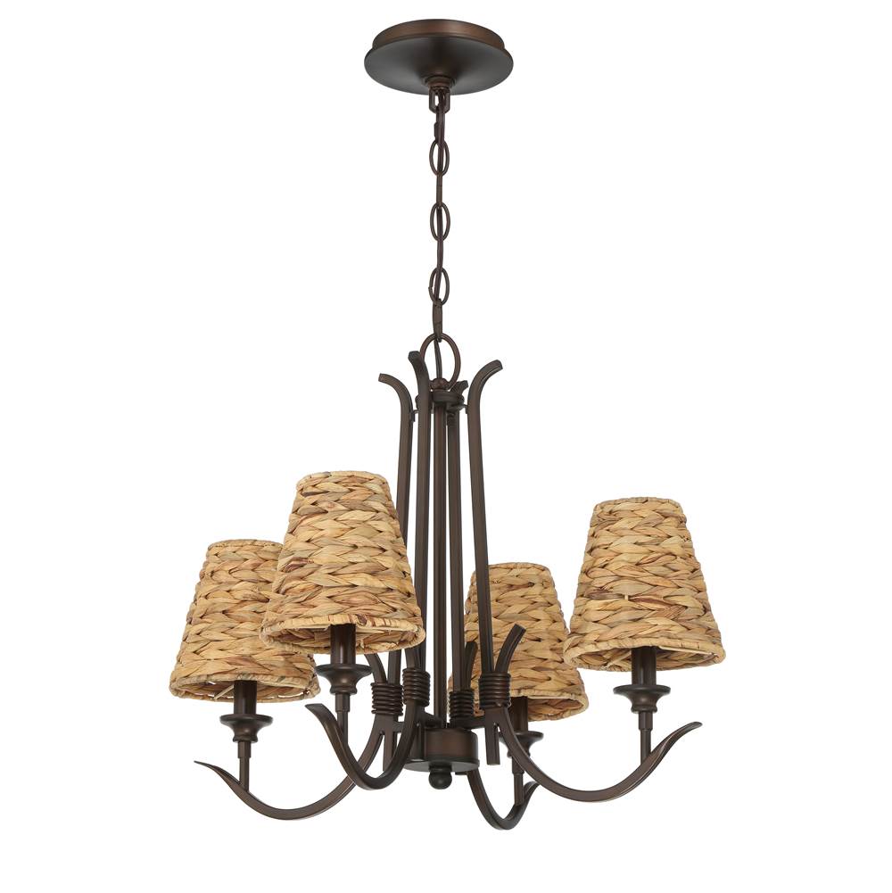Craftmade Kokomo 4 Light Chandelier In Aged Bronze Brushed
